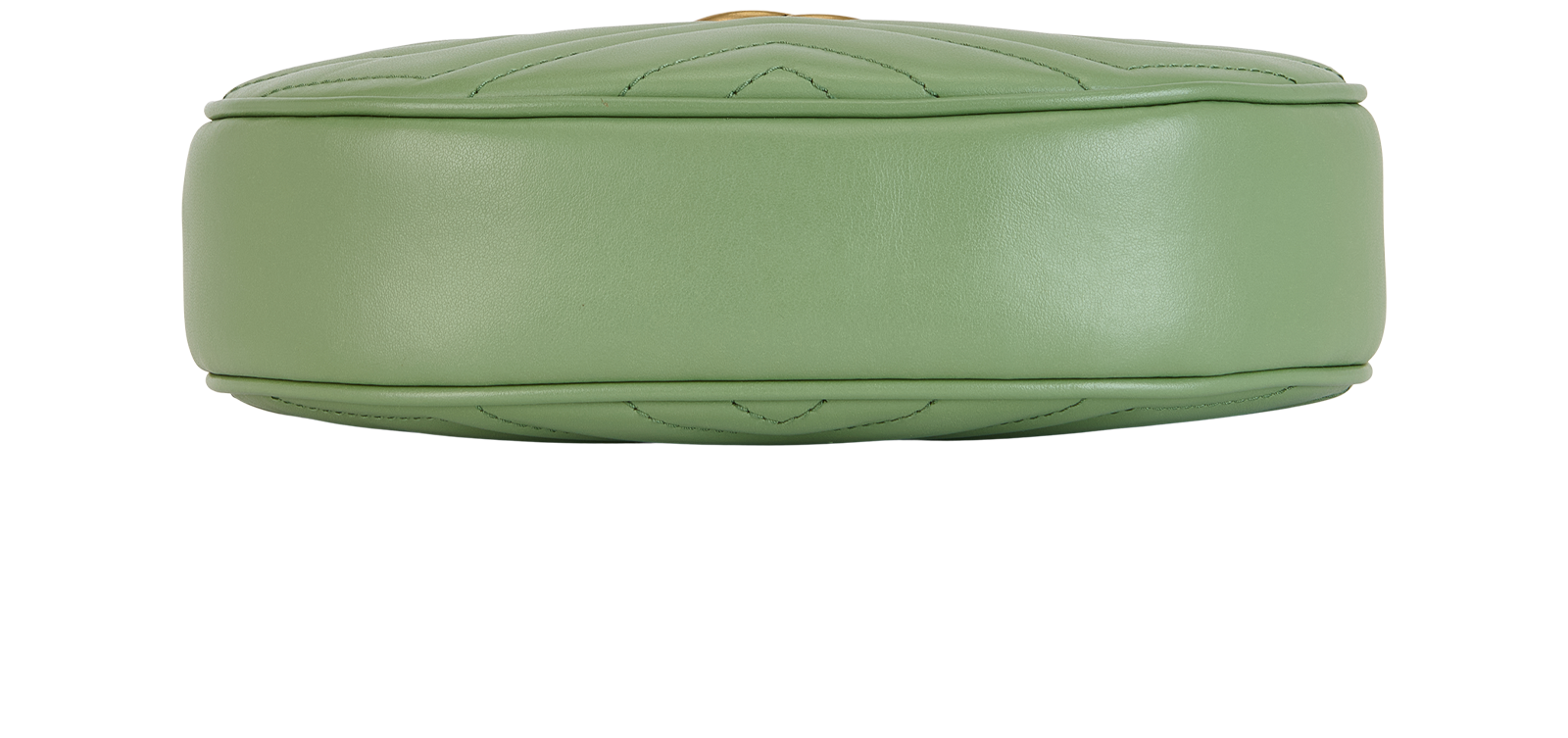 GG Marmont Small Half Moon, &pound;795, Handbags, Green, Leather, Top view